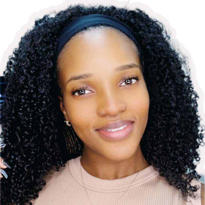 Curly Bandeau Wig - Ready to Wear - On hand